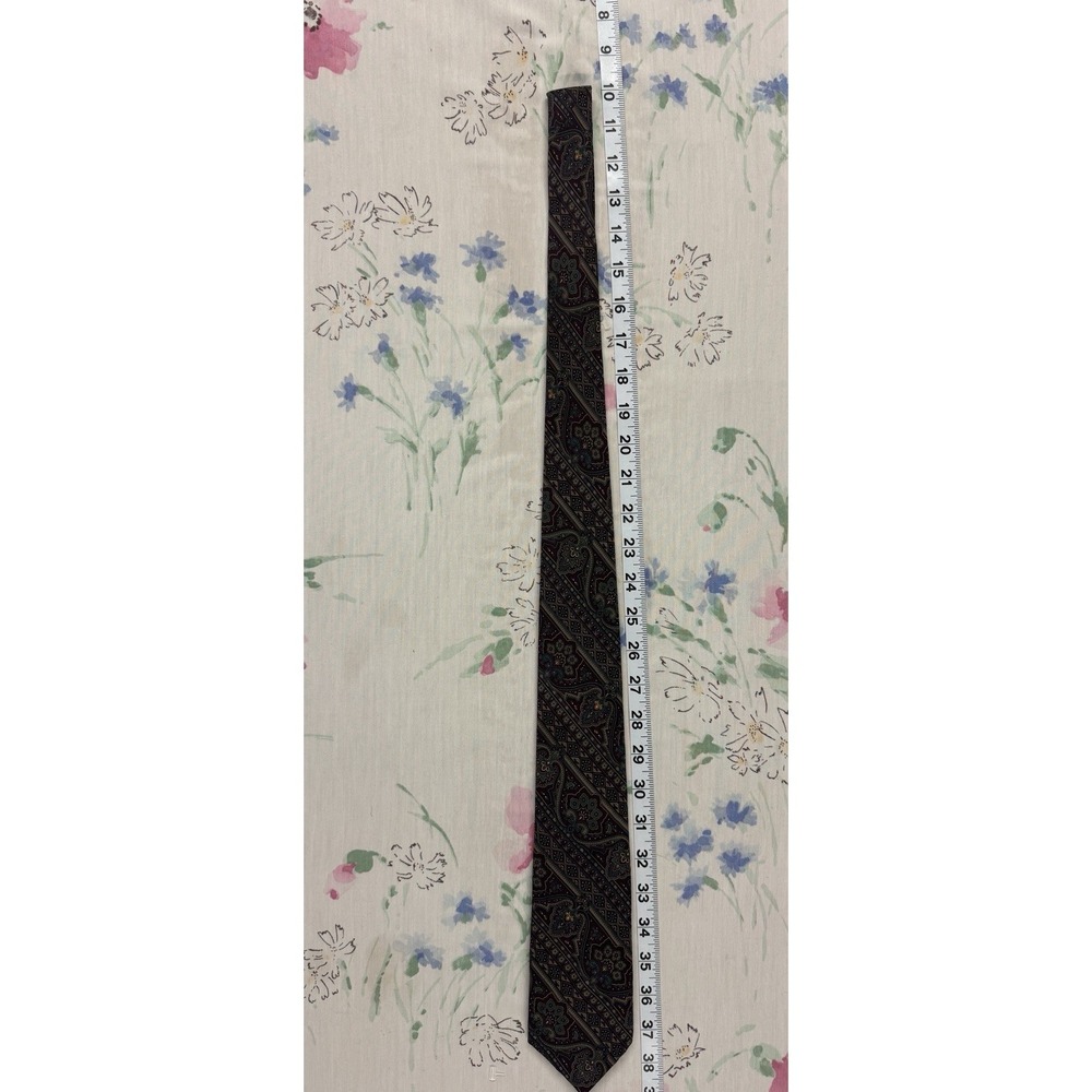Charles Jourdan Paris Designer Paisley Silk Mens Necktie Tie Made In Italy